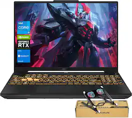 ASUS - TUF F16 16" FHD+ Gaming Laptop - Intel Core 5 210H with 64GB RAM - 1TB SSD - NVIDIA GeForce RTX 4050 - PCO LT Cooler - Black