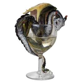 Pacific Trading - Fantasy White Wine Dragon Figurine Drinks and Dragons Collection by Stanley Morrison 7.25 inch