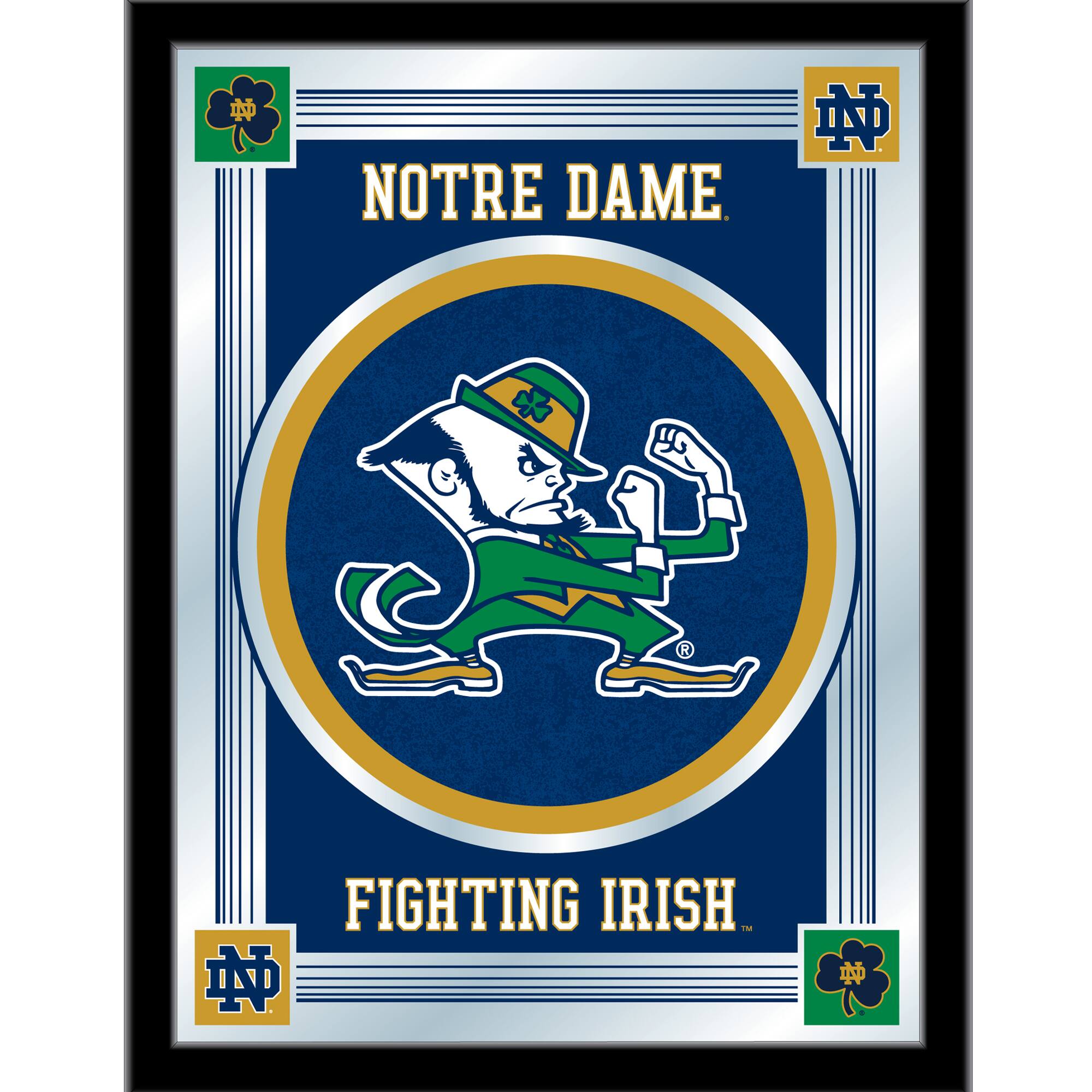 Notre Dame Fighting Irish 17'' x 22'' Leprechaun Logo Mirror
