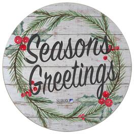 Jardine - Surry Community College 20'' x 20'' Season's Greetings Circle - White