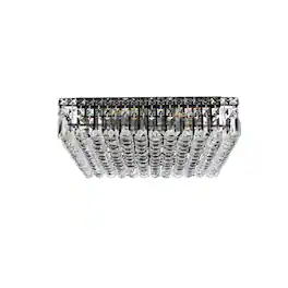 Elegant Lighting - Maxime 20 Inch Black Flush Mount - Black And Clear