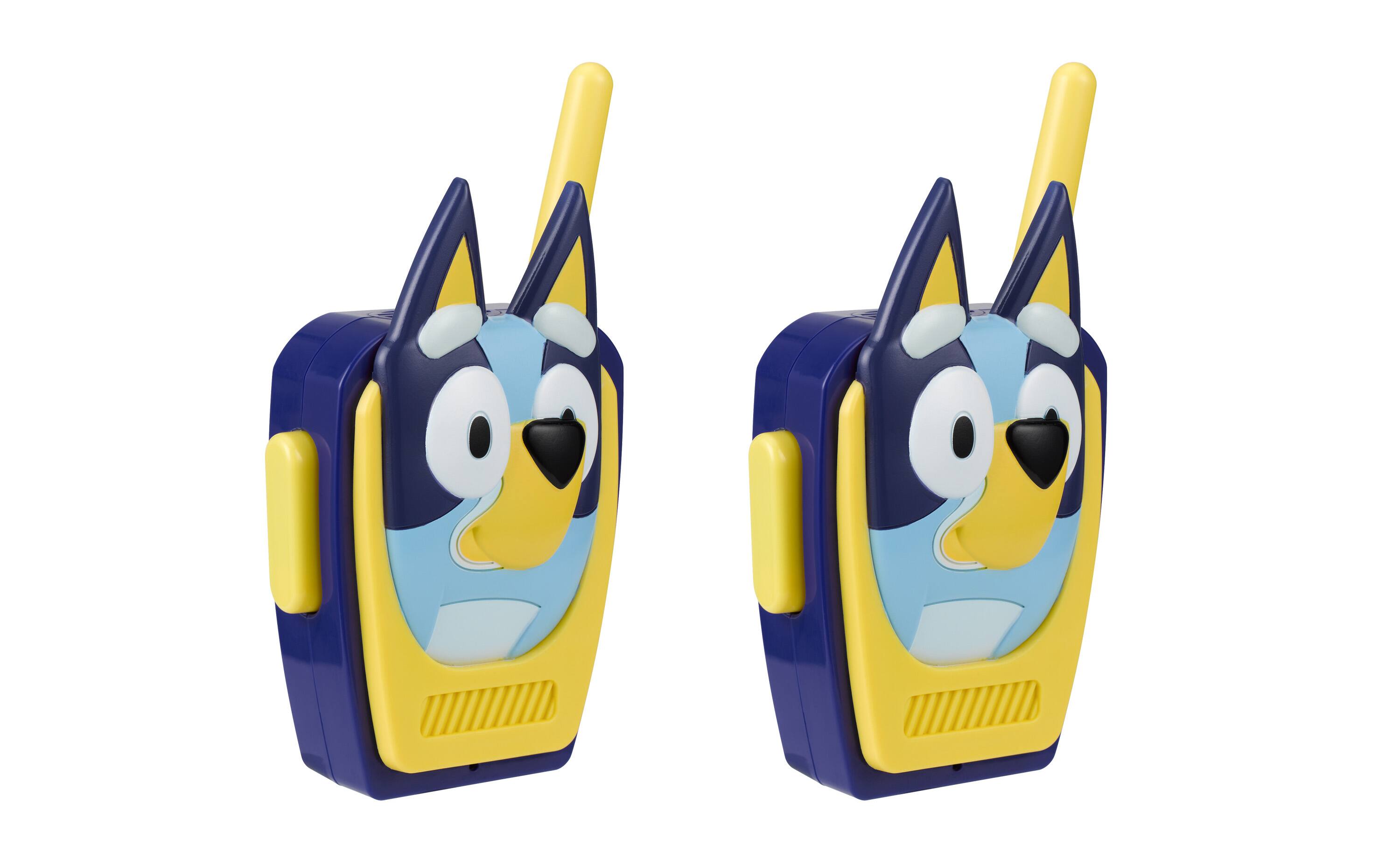 Left. eKids - eKids Bluey Walkie Talkies for Kids, Two Way Radios for Indoor or Outdoor Games - Blue.