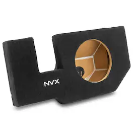 NVX - VE-DOD-RAMQCCG3-S10S Custom Fit Single 10in Sealed Empty Subwoofer Enclosure for 2002-2018 Ram Quad and Crew Cab Trucks
