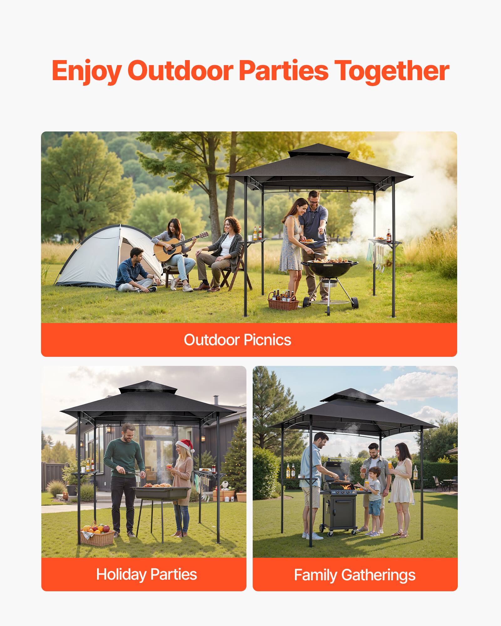 Enjoy Outdoor Parties Together

- Outdoor Picnics
- Holiday Parties
- Family Gatherings