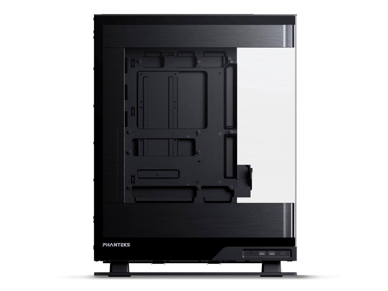 Left. Phanteks - Phanteks Evolv X2, Mid-Tower Gaming Chassis, Vertical Cooling, Tempered Glass, D-RGB Lighting, Brushed Black - Brushed Black.
