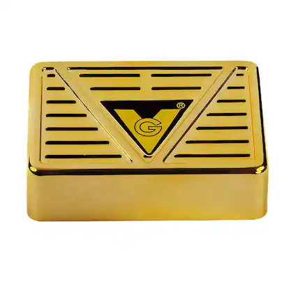 Front. Prestige - Medium Cigar Humidifier (Gold) - Gold Finish.