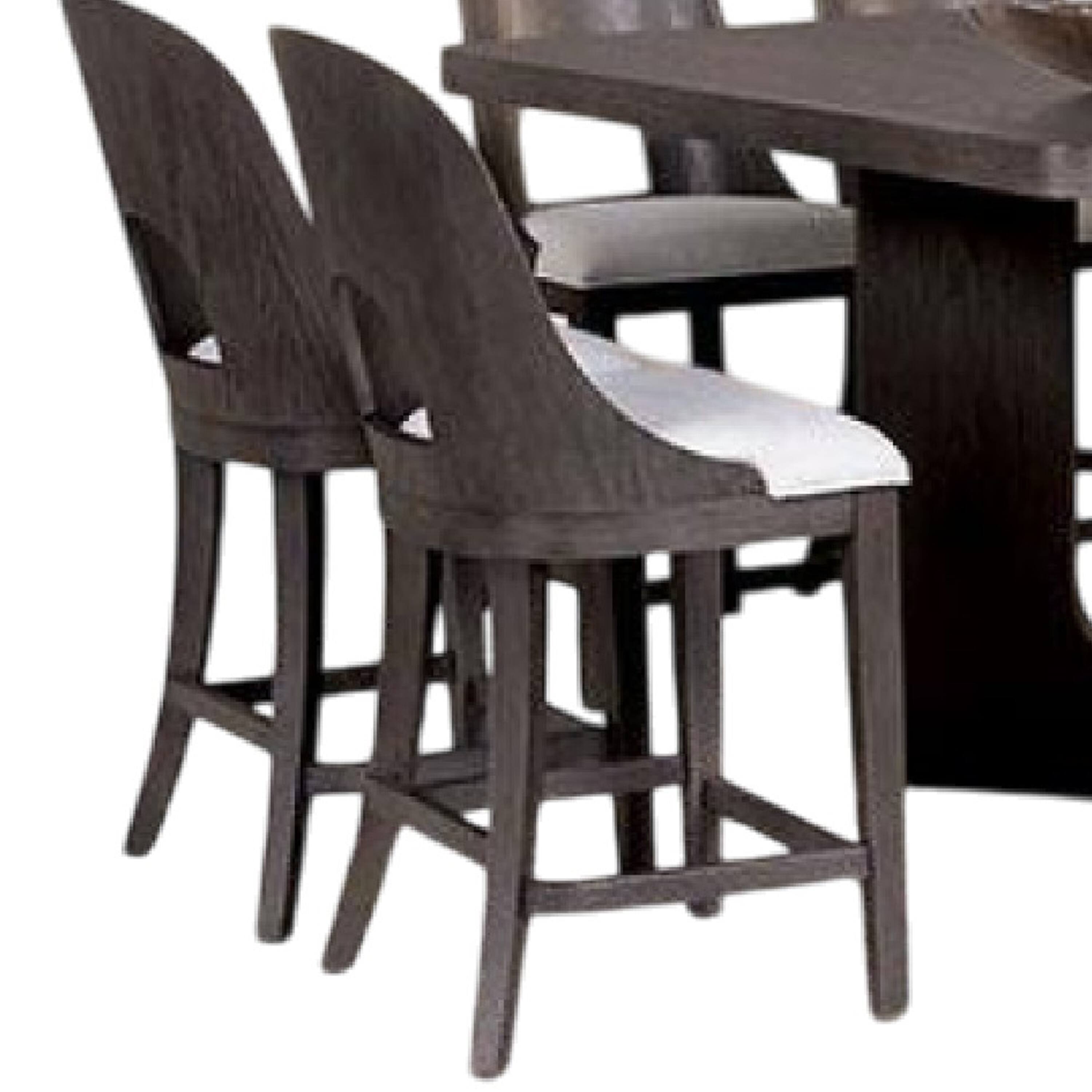 Alt View 3. Manhattan Lane - Zoko 7pc Counter Height Dining Table Set, Polyester, Ash Gray Wood - Ash Gray, White.