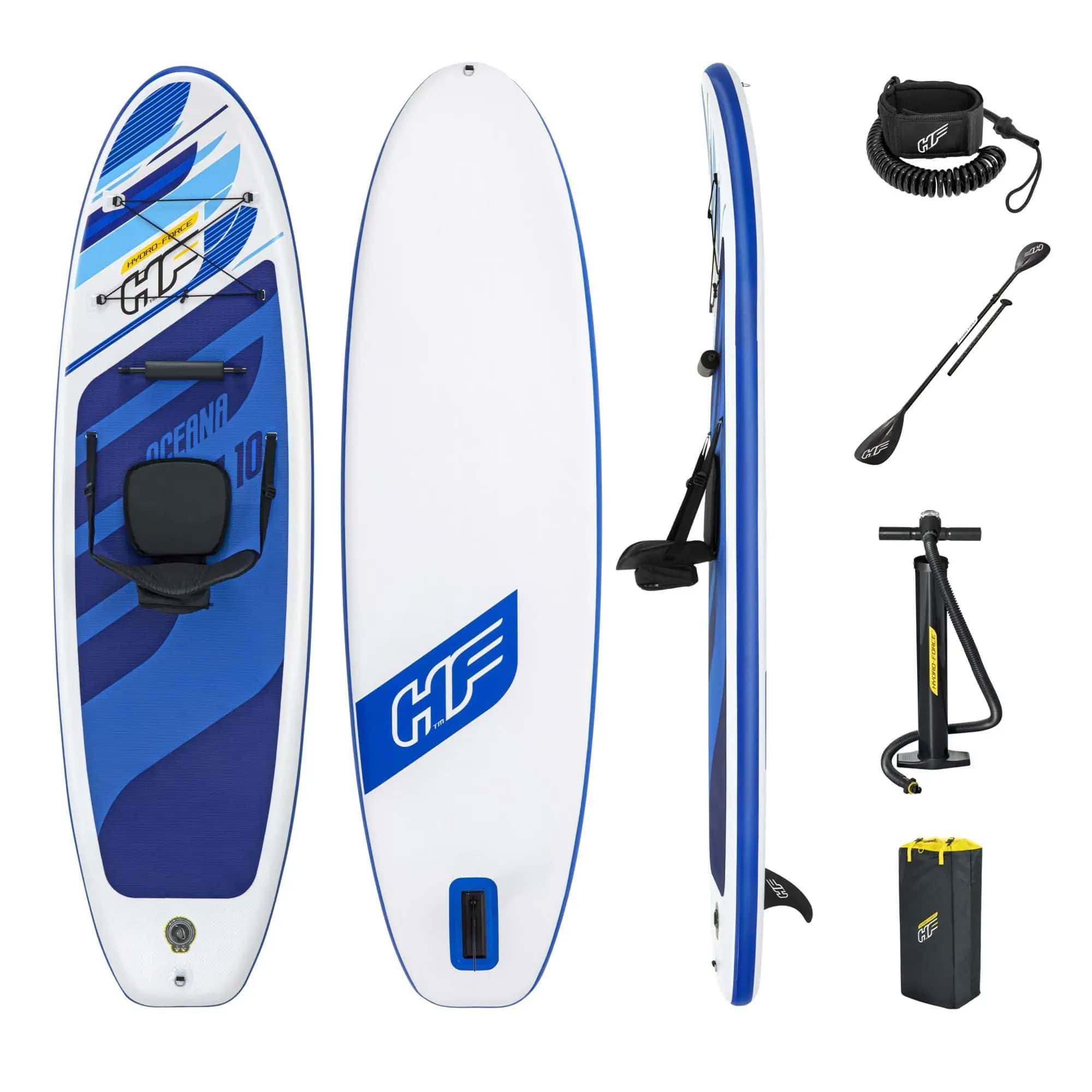 Bestway - Hydro-Force Oceana Inflatable Stand-Up Paddle Board and Kayak Water Set - Blue