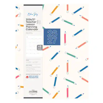 Blue Sky: 2026/27 Teacher Lesson Planning Calendar Monthly July - 1 1 & with a it +3 bonus months 2 a
26 27
n
- =
YEAR Jul 2026 Jun 2027
INCLUDES Holidays & Special Dates Class Birthdays Weekly Activity Schedule
PROUD SUPPORTERS OF KIDS IN NEED FOUNDATION
00000000000000000000000000000000000000000000000000000000000000000000000000000000000000000000000000000000000000000000000000000000000000000000000000000000000000000000000000000