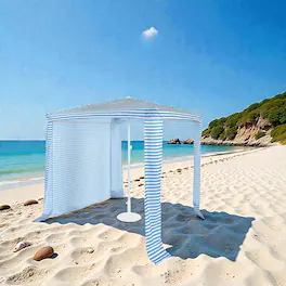 Hivvago - Lightweight 6.6 x 6.6 Ft Beach Canopy with Quick Fold Design and Storage Bag - Blue