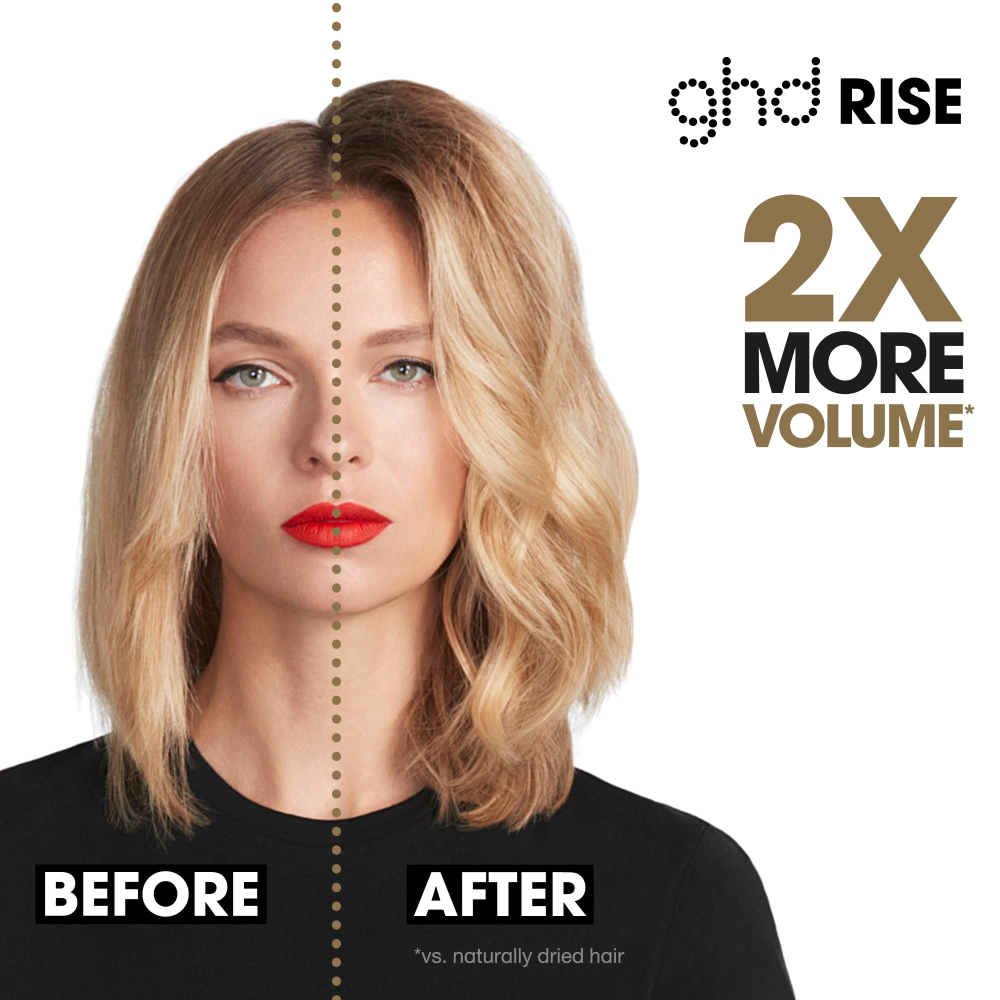 ghd RISE  
2X MORE VOLUME*  
BEFORE  
AFTER  
*vs. naturally dried hair