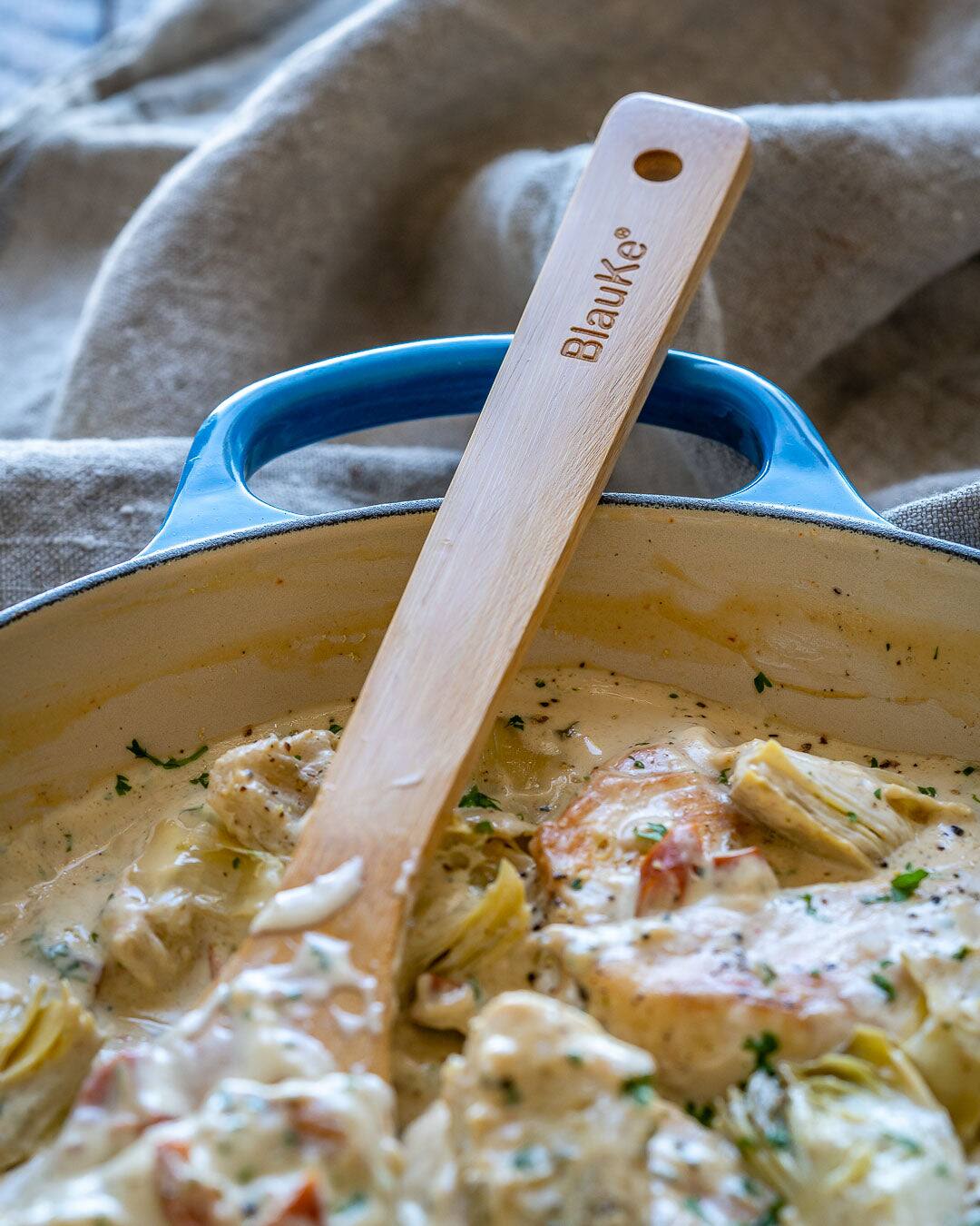 Alt View 8. BlauKe - Wooden Spoons for Cooking 7-Pack - Bamboo Kitchen Utensils Set for Nonstick Cookware - Beige.