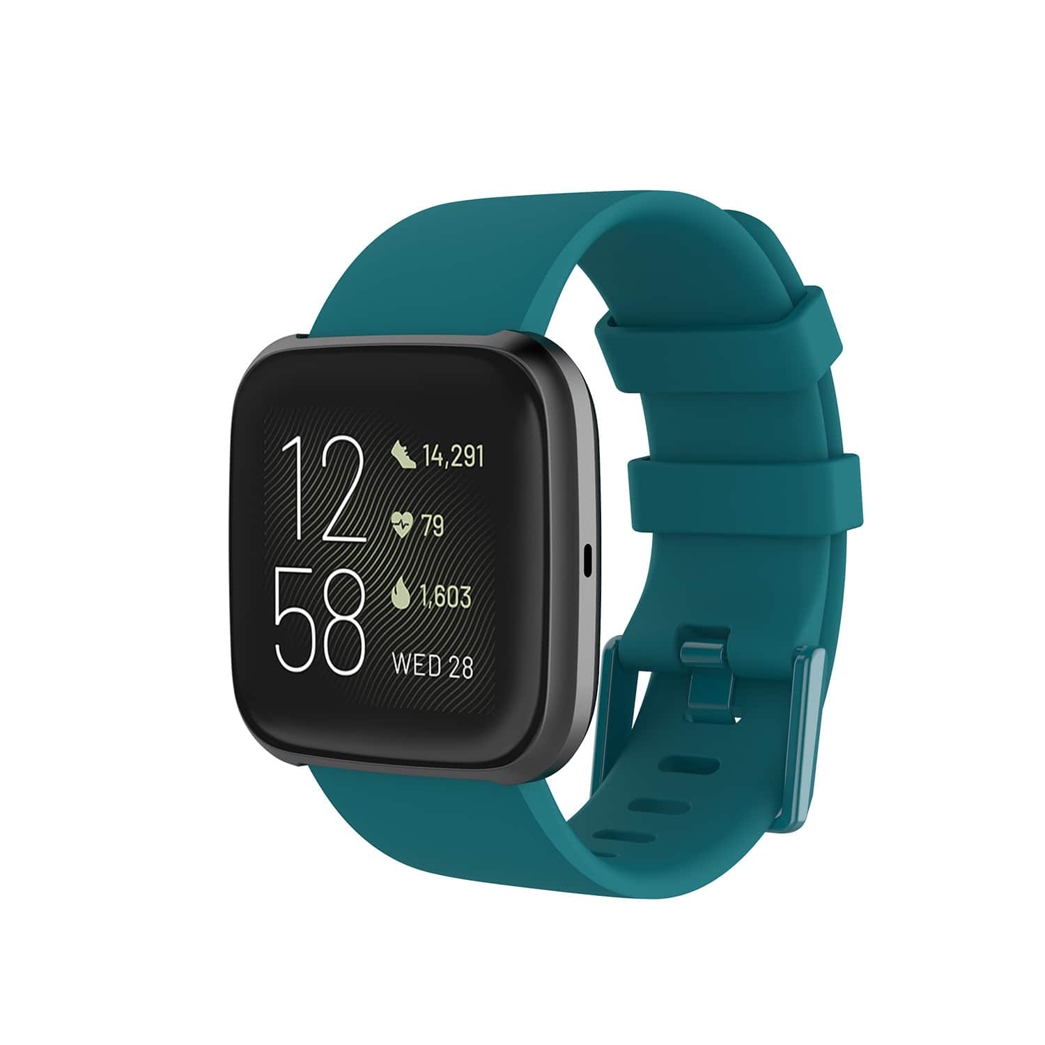 StrapsCo - Classic Active Band Silicone Rubber Watch Strap For Fitbit Versa & Versa 2 (Short-Medium) - Teal price history on PriceWatchPro