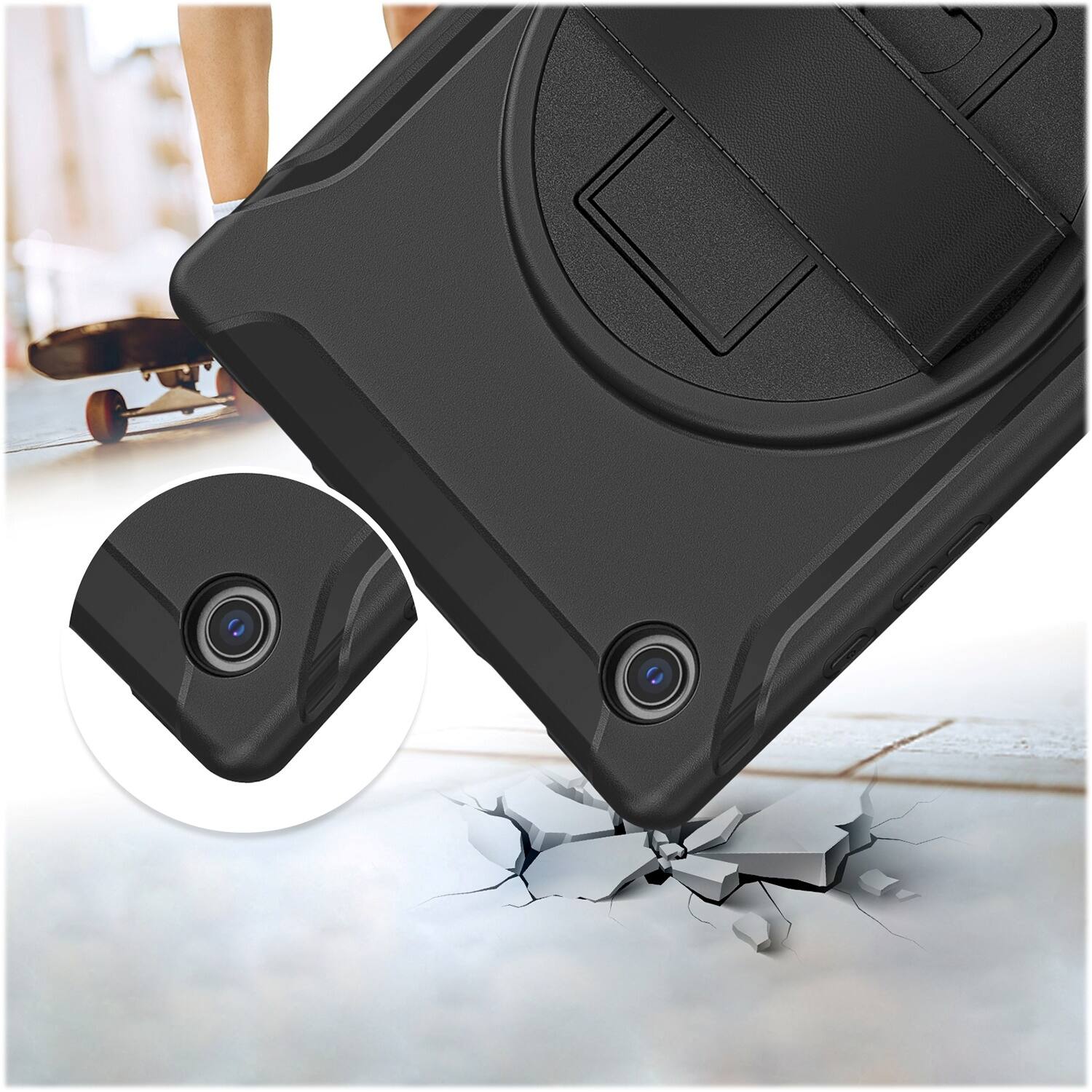 Alt View 16. SaharaCase - PROTECTION Hand Strap Series Case for Samsung Galaxy Tab A8 - Black.