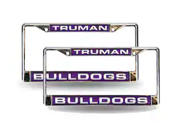 Rico Industries - Truman State Bulldogs Chrome Metal Laser Cut License Plate Frame - Set of 2 Frames - Multi