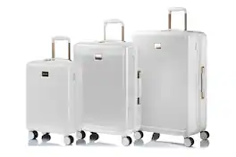 Champs - Luxe 3-Piece Hardside Luggage Set - White