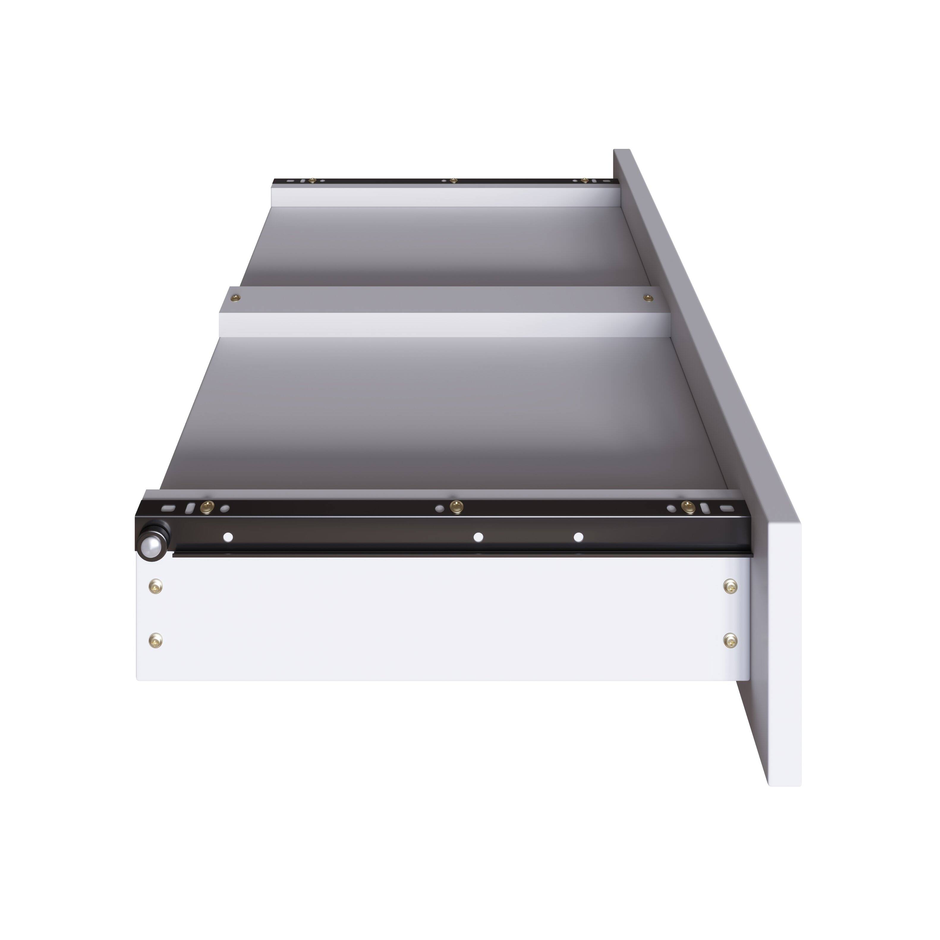 Alt View 6. Boyd Sleep - Boyd Sleep Novara Low Profile One Drawer Nightstand - White.