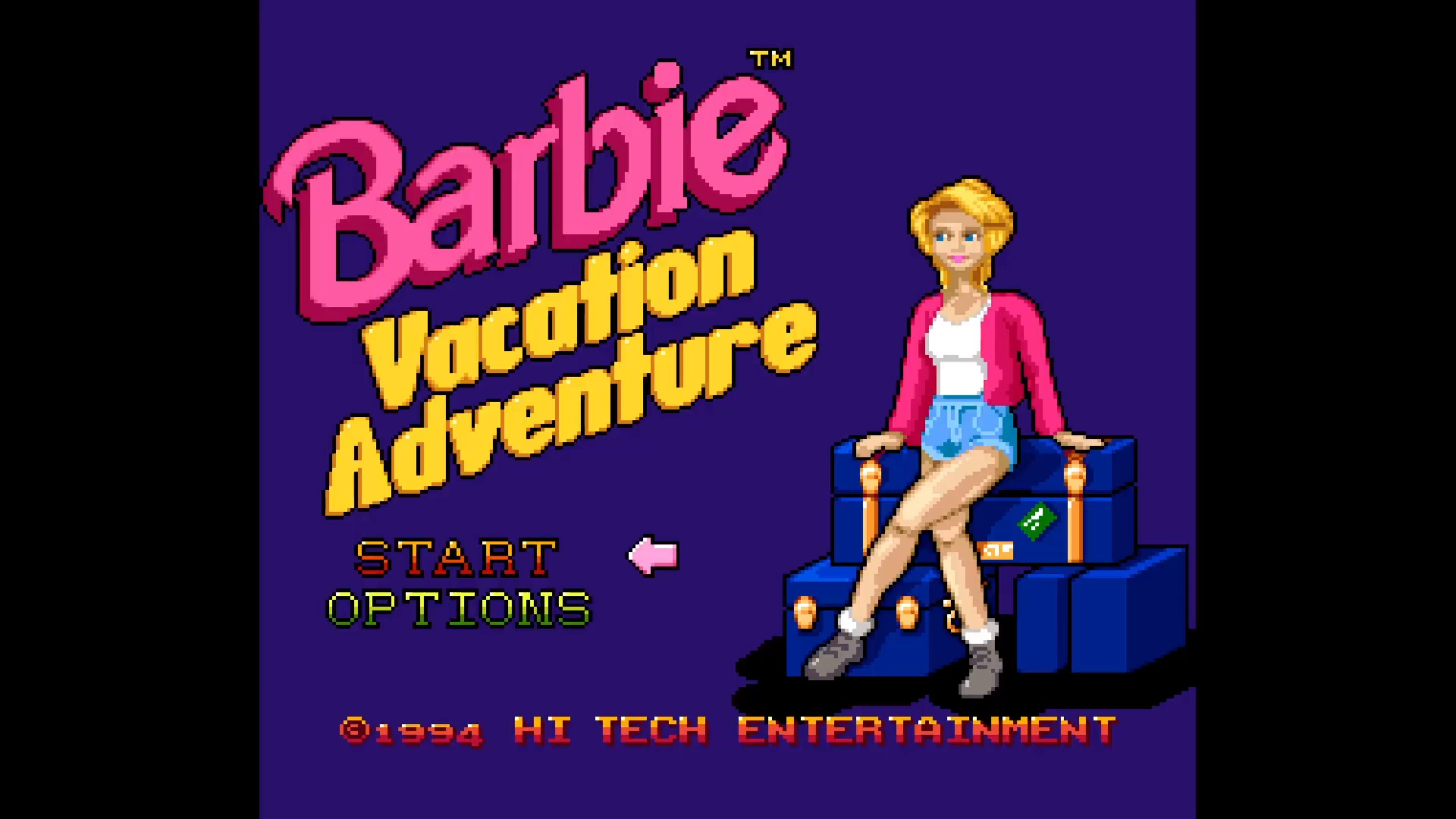 TM Barbie Vacation Adventure START OPTIONS ©1994 HI TECH ENTERTAINMENT