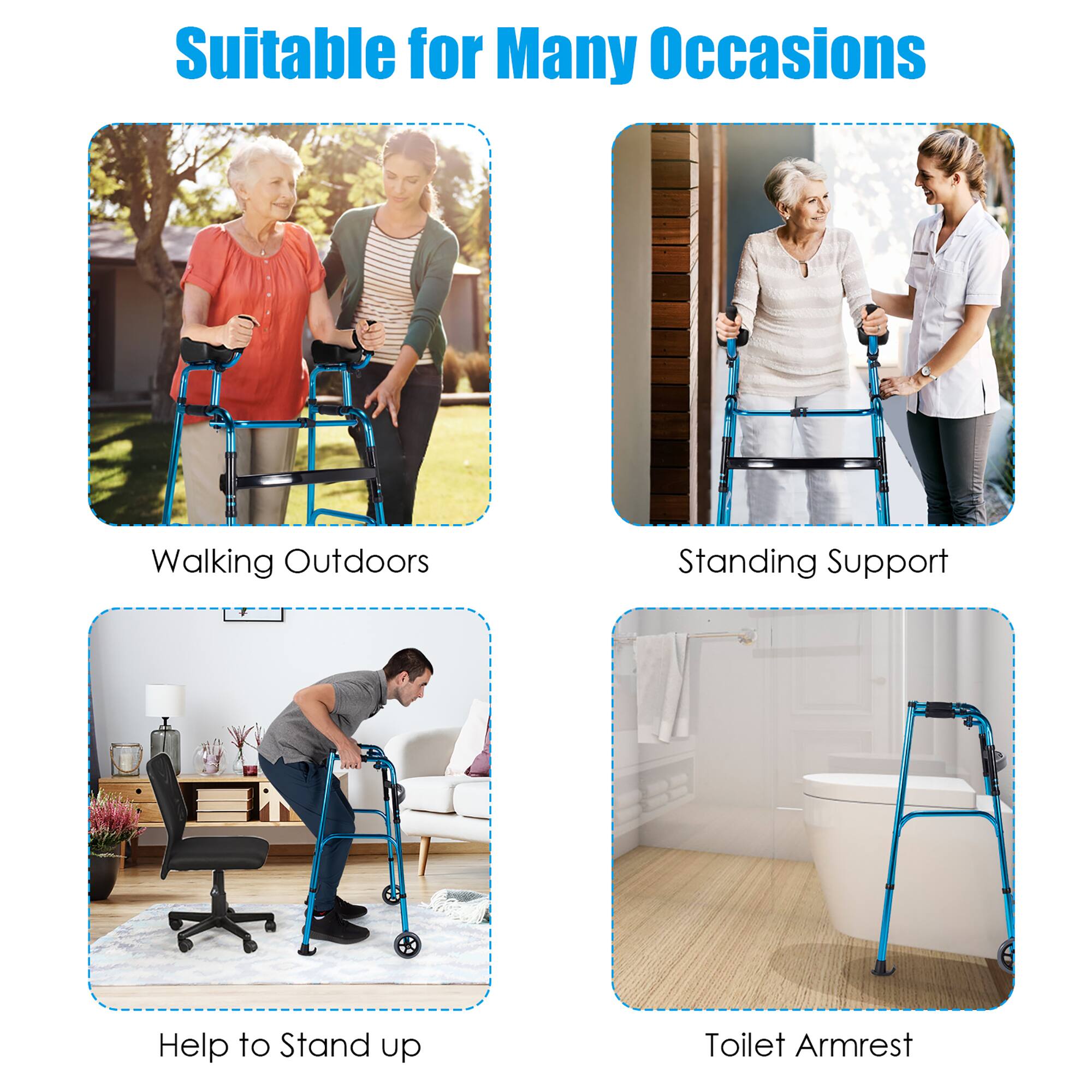 Suitable for Many Occasions

Walking Outdoors
Standing Support
Help to Stand up
Toilet Armrest