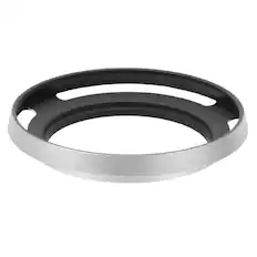 Front. Unique Bargains - 55mm Lens Hood, Universal Metal Thin Hollow Curved Screw-in Vented Lens Hoods for Fujifilm for Pentax - Silver.
