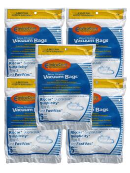 EnviroCare - 30 Pack Allergen Bags for , Simplicity Type S, Eureka W, Fast Vac, GE, Compact Canister Hand Held Vacuum