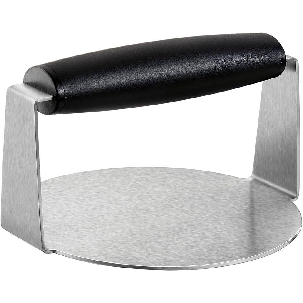 MOSZAR LLC - Stainless Steel 6-Inch Burger Press with Non-Stick Plate & Cool-Touch Handle