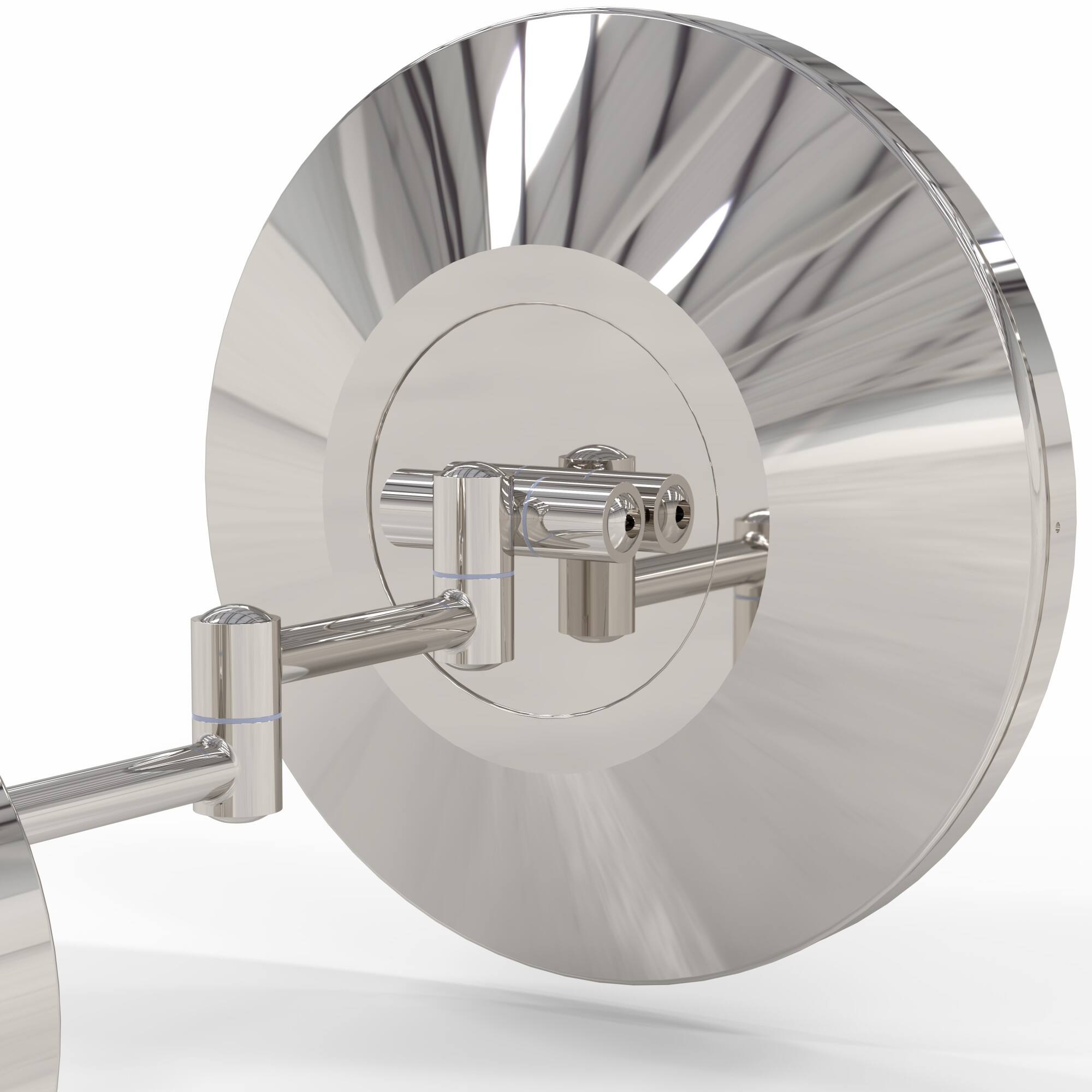 Alt View 5. Aptations - Aptations 9.63" LED Round Wall Mirror - 5X Magnification - Polished Nickel.