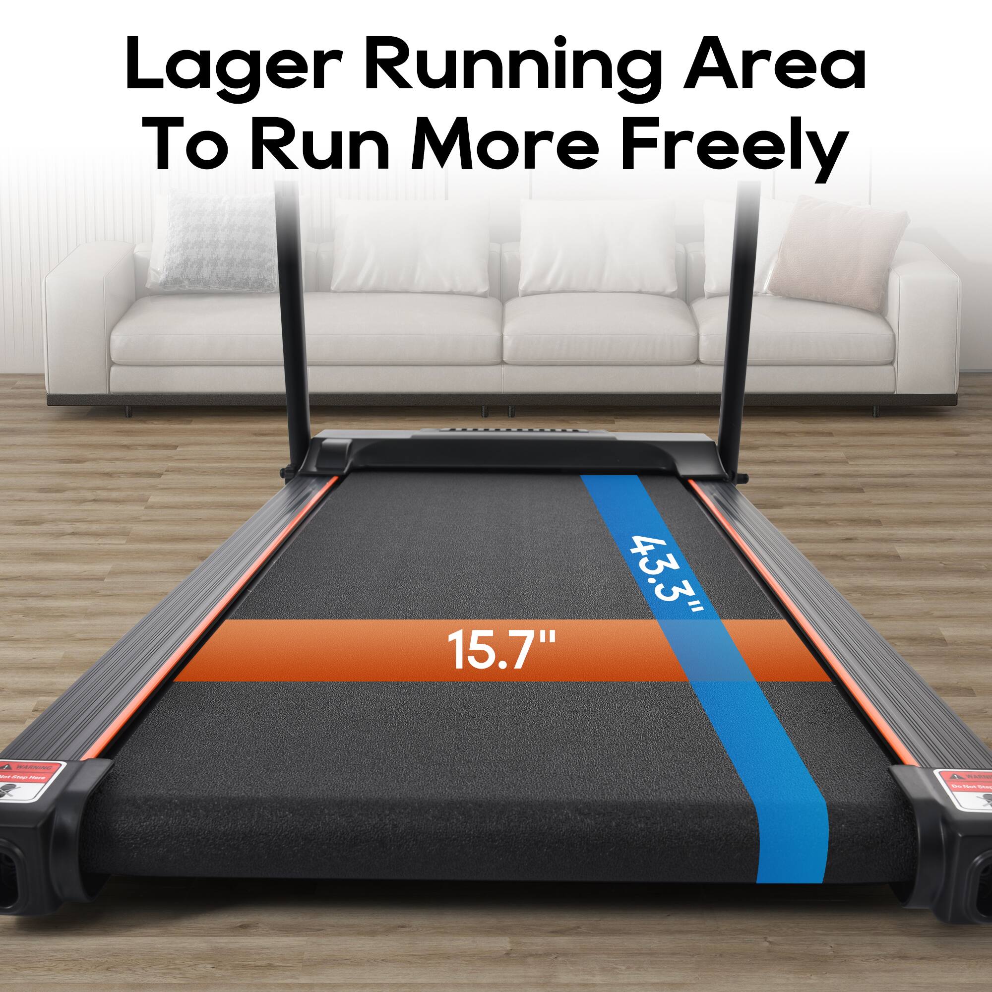 Lager Running Area To Run More Freely 15.7" 43.3"