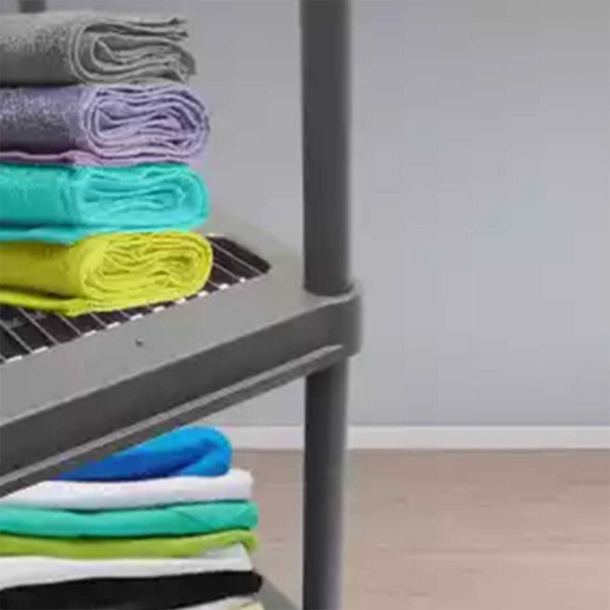 Alt View 2. Juggernaut Storage - Juggernaut Storage 72 Inch 5 Shelf Plastic Utility Shelving Storage Unit, Black - Black.