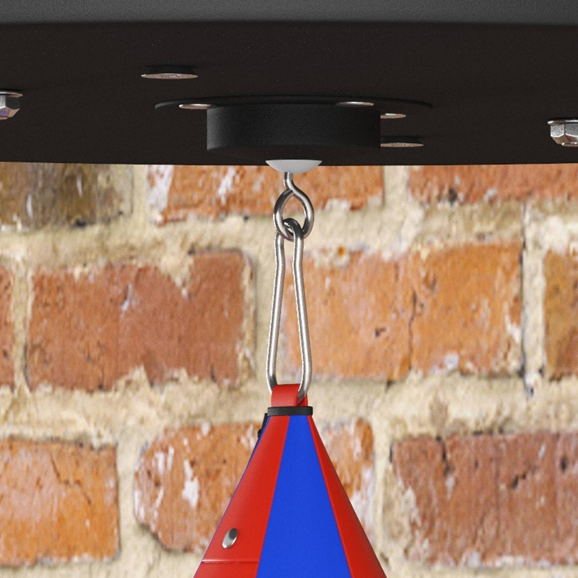 Alt View 7. Soozier - Adjustable Speed Bag Platform, Wall Mounted Punching Bag with 360-Degree Swivel for Home Fitness - Blue and Red.