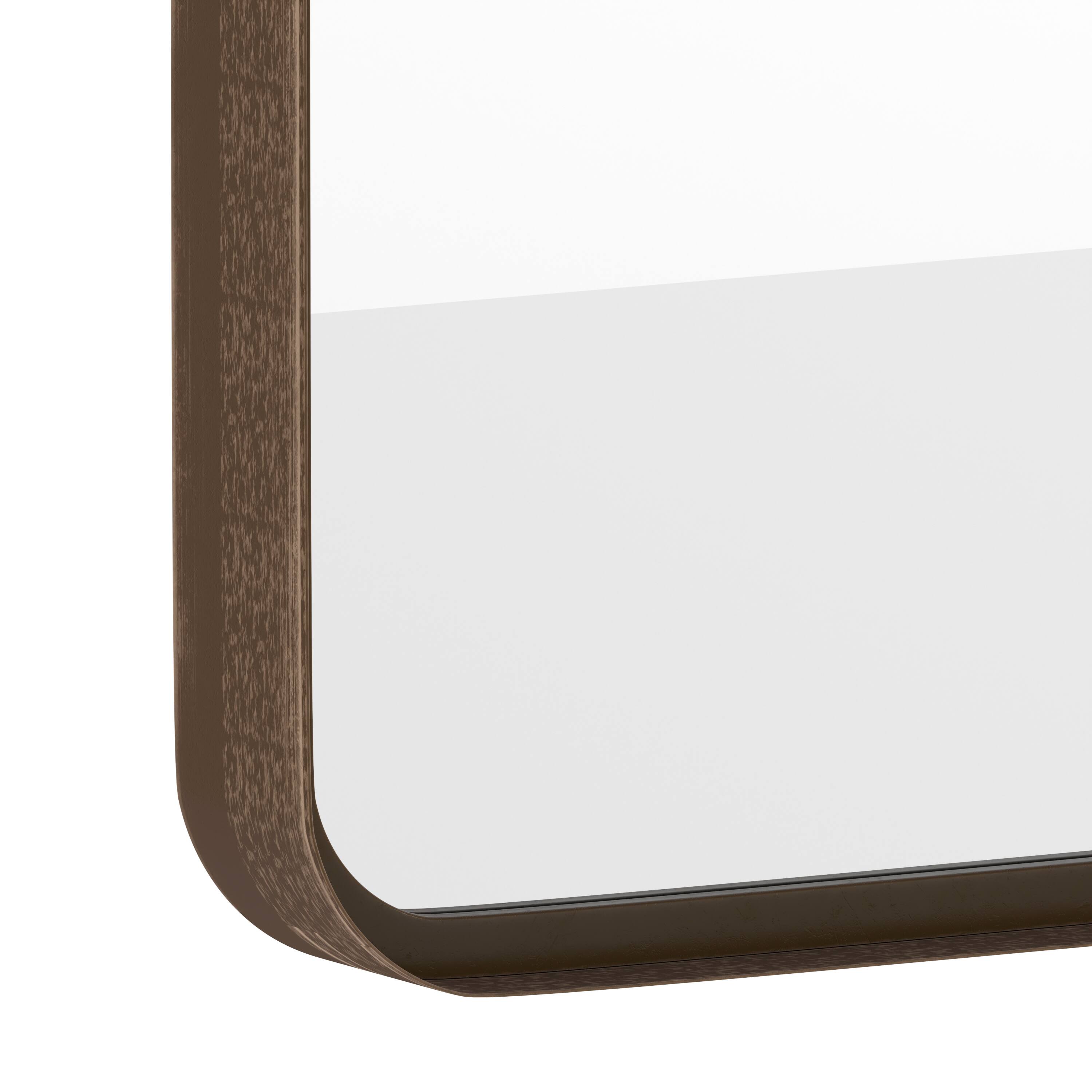 Alt View 10. Emma + Oliver - Afsin Wall Mirror with Silver Backed Glass for Clarity for Entryways, Bathrooms & More - Brushed Bronze.
