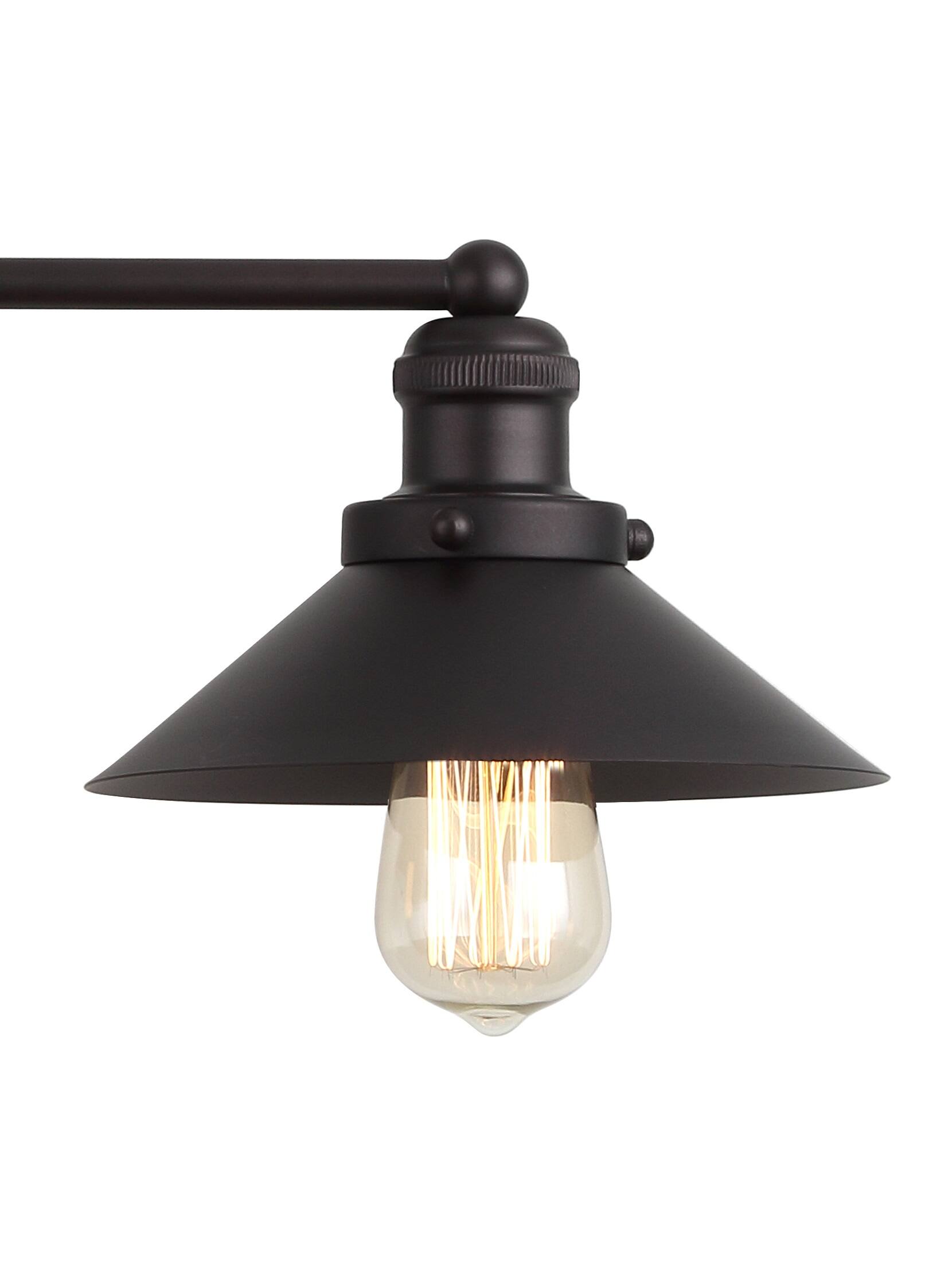 Alt View 4. Jonathan Y - July 26.5" 3-Light Industrial Farmhouse Metal Vanity Light, Oil Rubbed Bronze - Oil Rubbed Bronze.