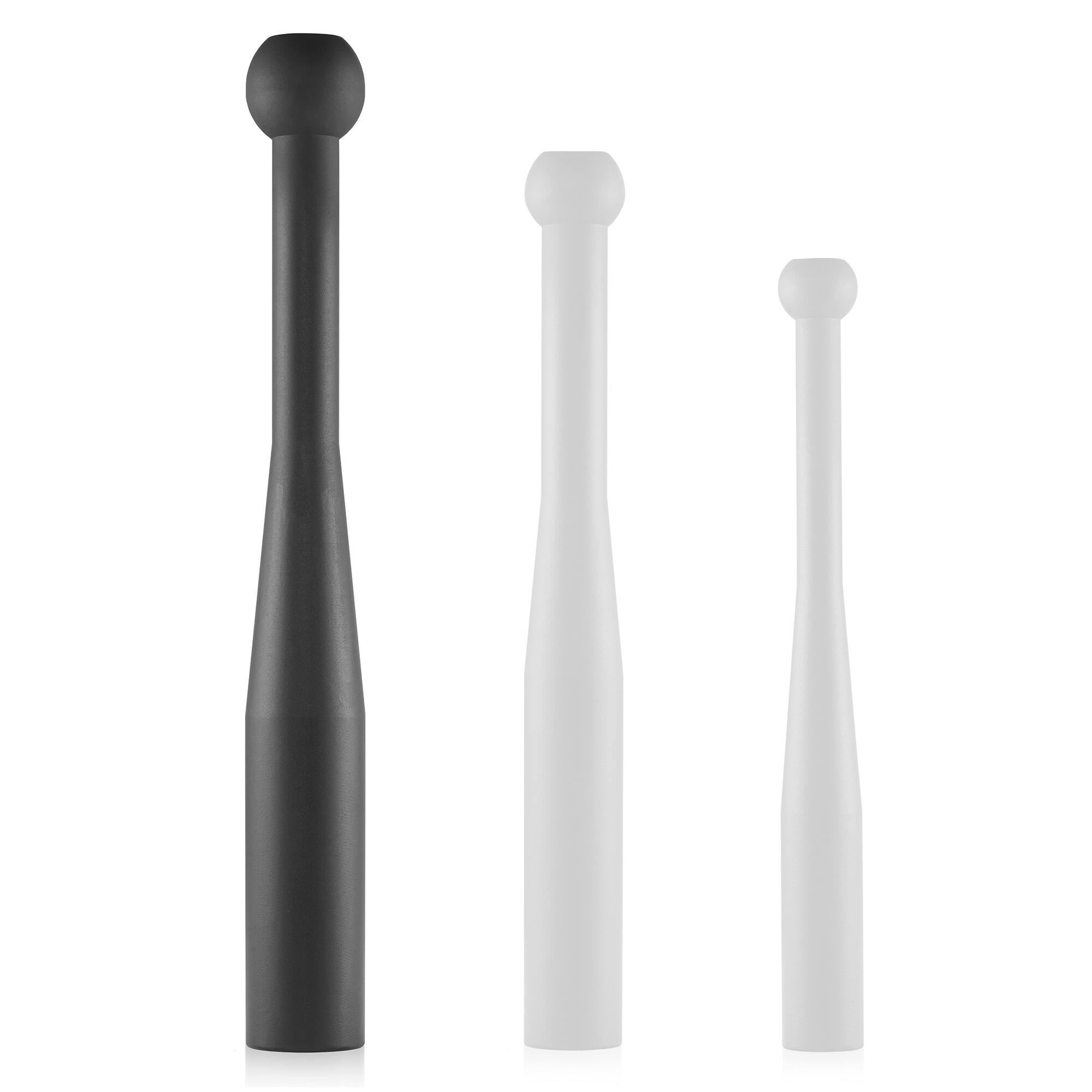 Alt View 3. Philosophy Gym - Indian Clubs Pair - Weighted Steel Exercise Club Bells - Black.