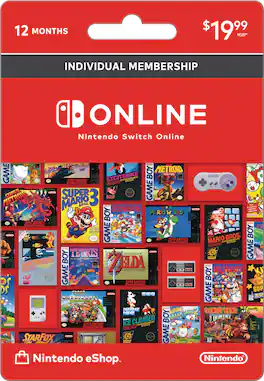 Nintendo - Switch Online 12 Month Individual Membership Card