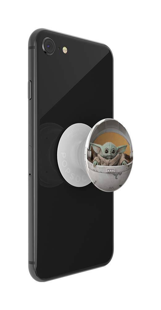 Angle. PopSockets - Popsockets Star Wars Popgrip Baby Yoda Pod Grip Stand Holder Swappable Authentic - Baby Yoda Pod.