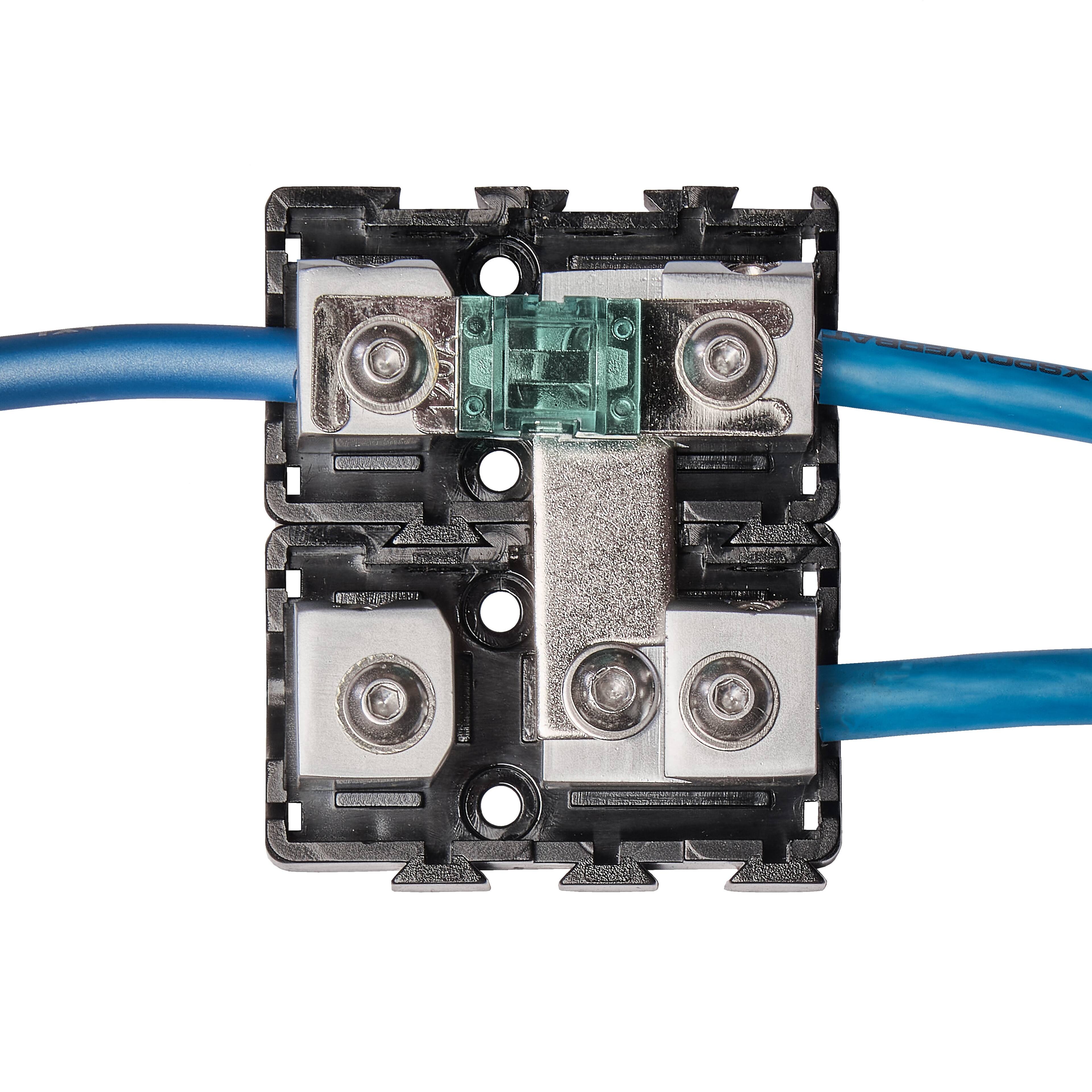 Alt View 4. NVX - XFMMINI 4/8 Gauge Mini-ANL/MANL/AFS Modular Inline Fuse Holder – Car & Marine Audio Circuit Protection.