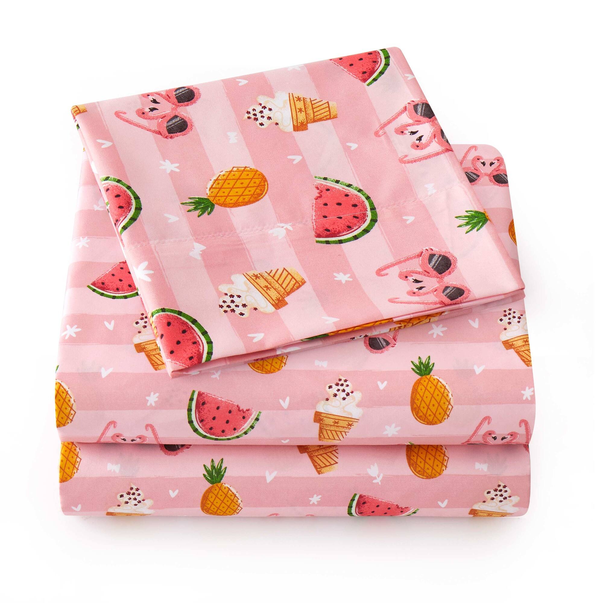Alt View 1. Sweet Home Collection - Kids' Printed Classic & Bright Ultra Soft Microfiber Sheet Sets - Full - Summer Fun.