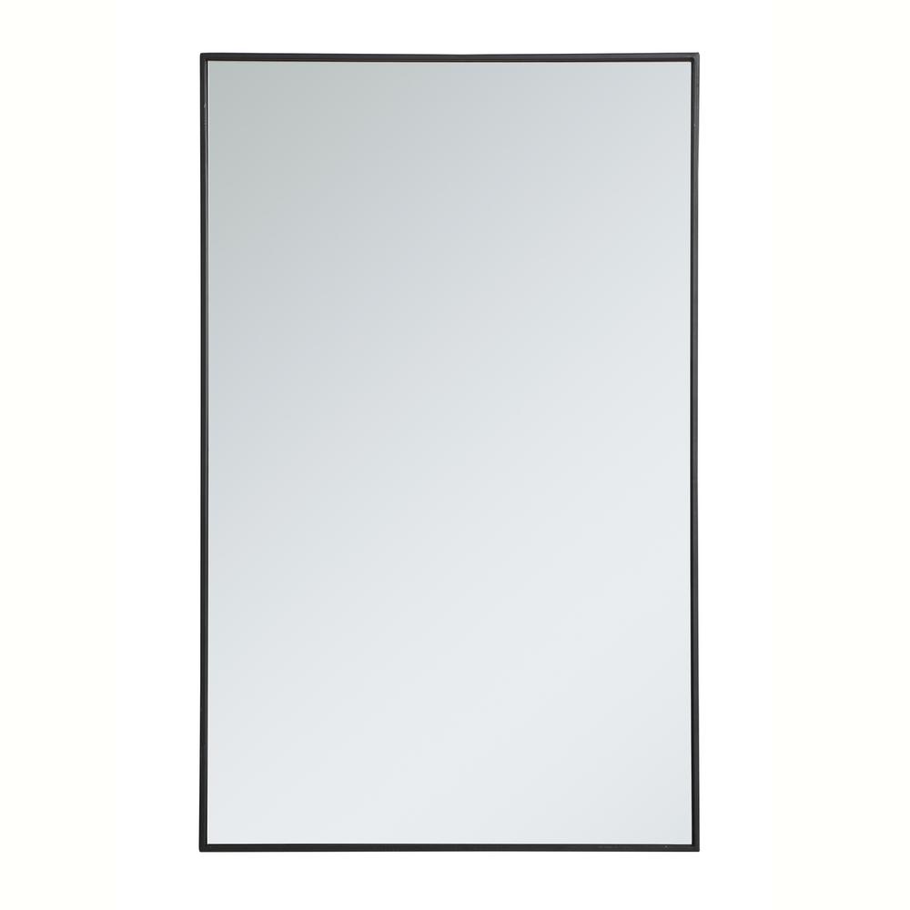 Alt View 8. Elegant Decor - Metal frame rectangle mirror 30 inch in Black - Black.