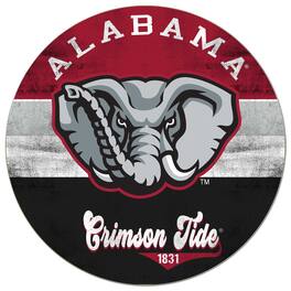 Jardine - Alabama Crimson Tide 20'' x 20'' Retro Logo Circle Sign - Red
