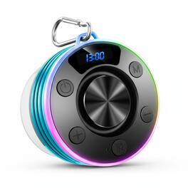 Dazzed Corner - Bluetooth Shower Speaker with Lights, IPX7 Waterproof - Black