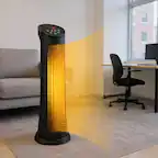 Front. Resenkos - Small Portable Room Heaters,Heater, Portable Heater,1500W PTC Fast Heating Space Heater with Remote Control.