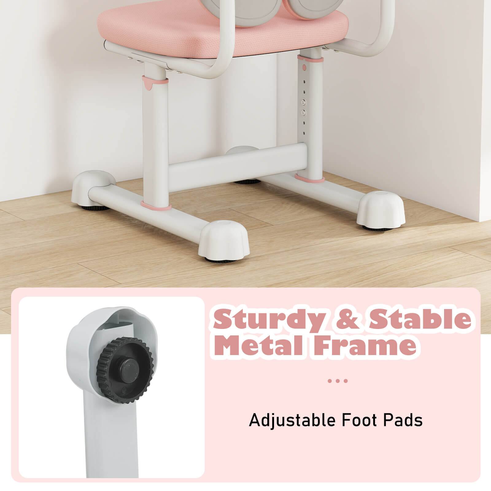 Sturdy & Stable Metal Frame  
Adjustable Foot Pads