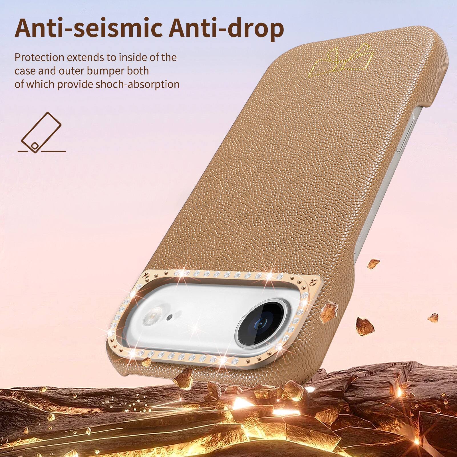 Anti-seismic Anti-drop Protection extends to inside of the case and outer bumper both of which provide shock-absorption
