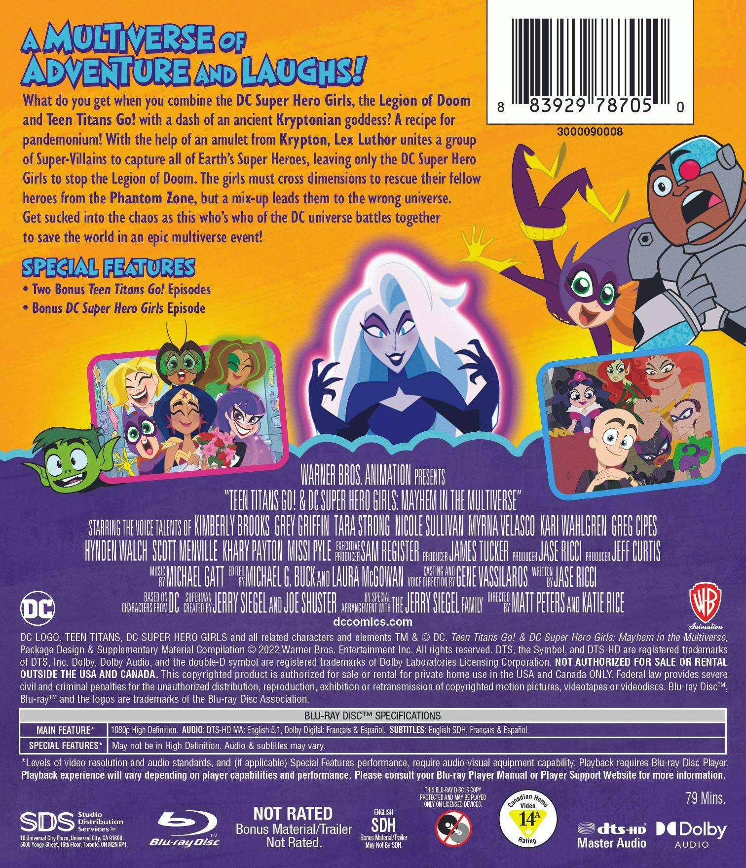 Back. Teen Titans Go! & DC Super Hero Girls: Mayhem in the Multiverse [Blu-ray].