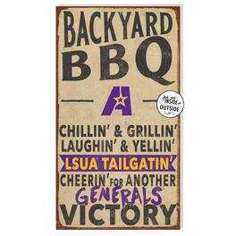 Jardine - LSUA Generals 11" x 20" Indoor/Outdoor BBQ Sign - Brown