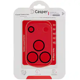 Casper - Camera Lens Protector Compatible For iPhone 17 Pro - Crystal Full Cover - Clear/Transparent