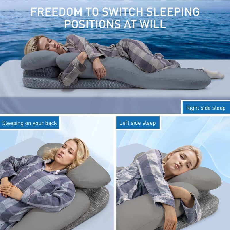 FREEDOM TO SWITCH SLEEPING POSITIONS AT WILL
- Right side sleep
- Sleeping on your back
- Left side sleep