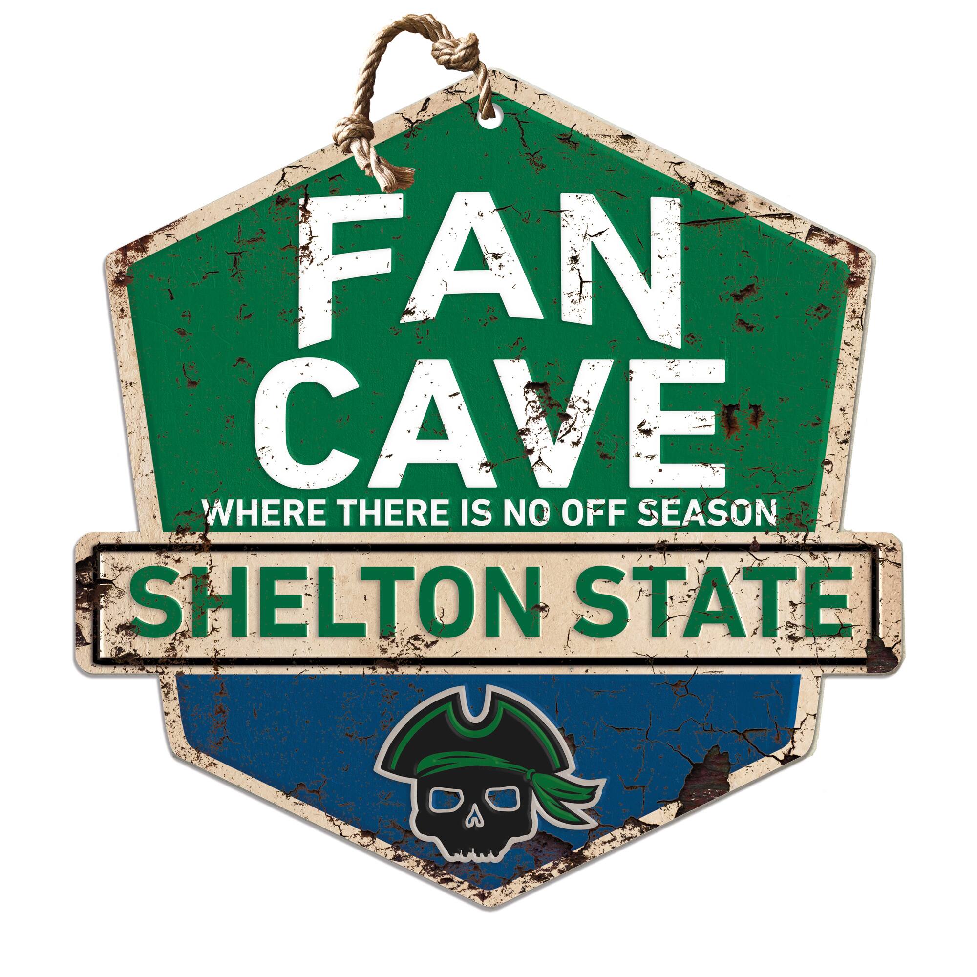 Jardine - Shelton State Buccaneers 20" x 20" Fan Cave Badge Sign - Green