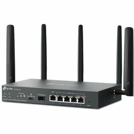 TP-Link - Omada ER706W-4G Wi-Fi 6 IEEE 802.11ax 1 SIM Cable, Ethernet Modem/Wireless Router - 4G+ - WCDMA 2100, WCDMA - Unknown