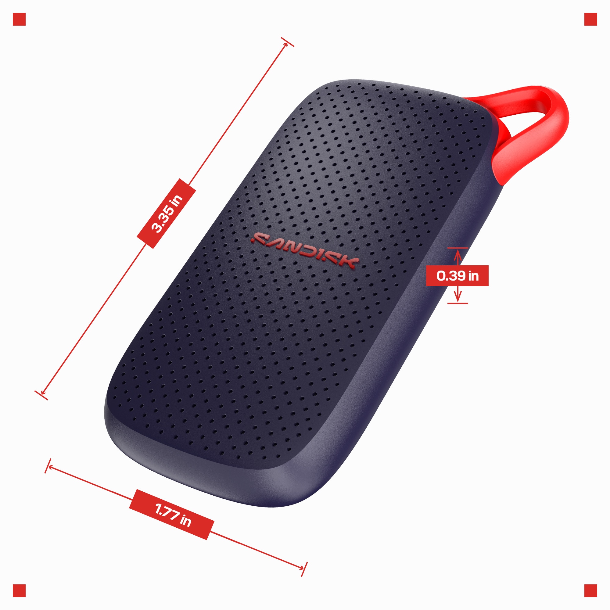 SANDISK 2TB Portable SSD speeds up to 1000 MB/s, up to 2 meter